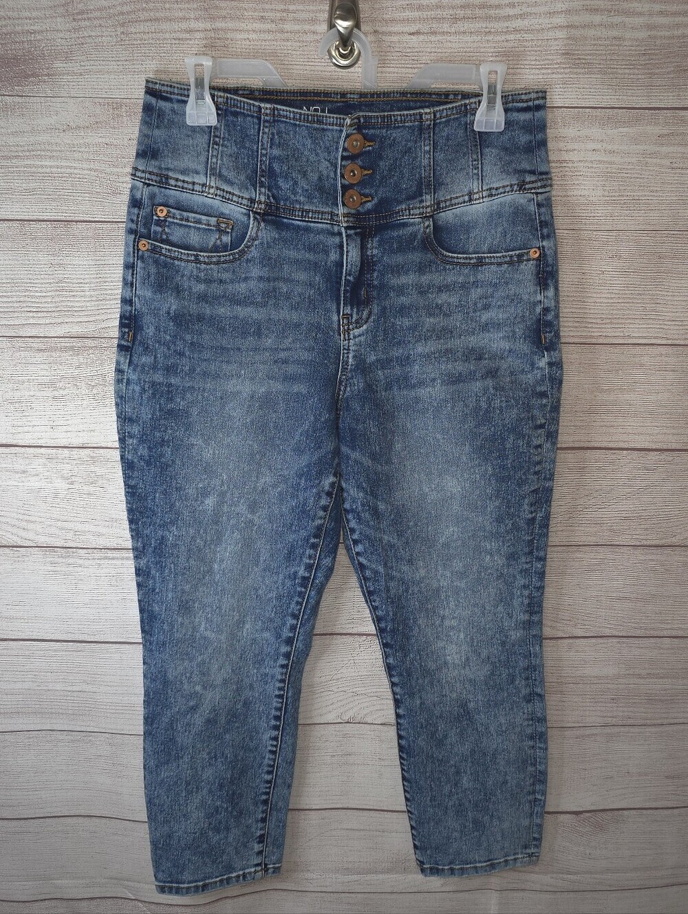 No Boundaries Juniors Super High-rise Corset Cropped Jeans Size 13